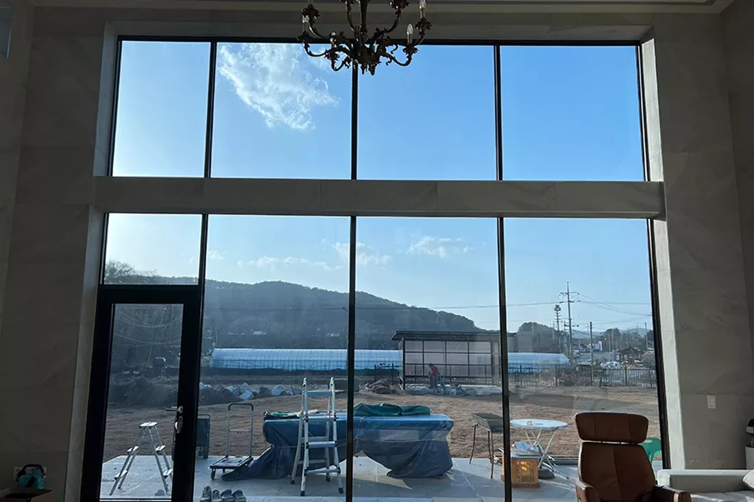 안양 전원주택 대형 통창 산 조망